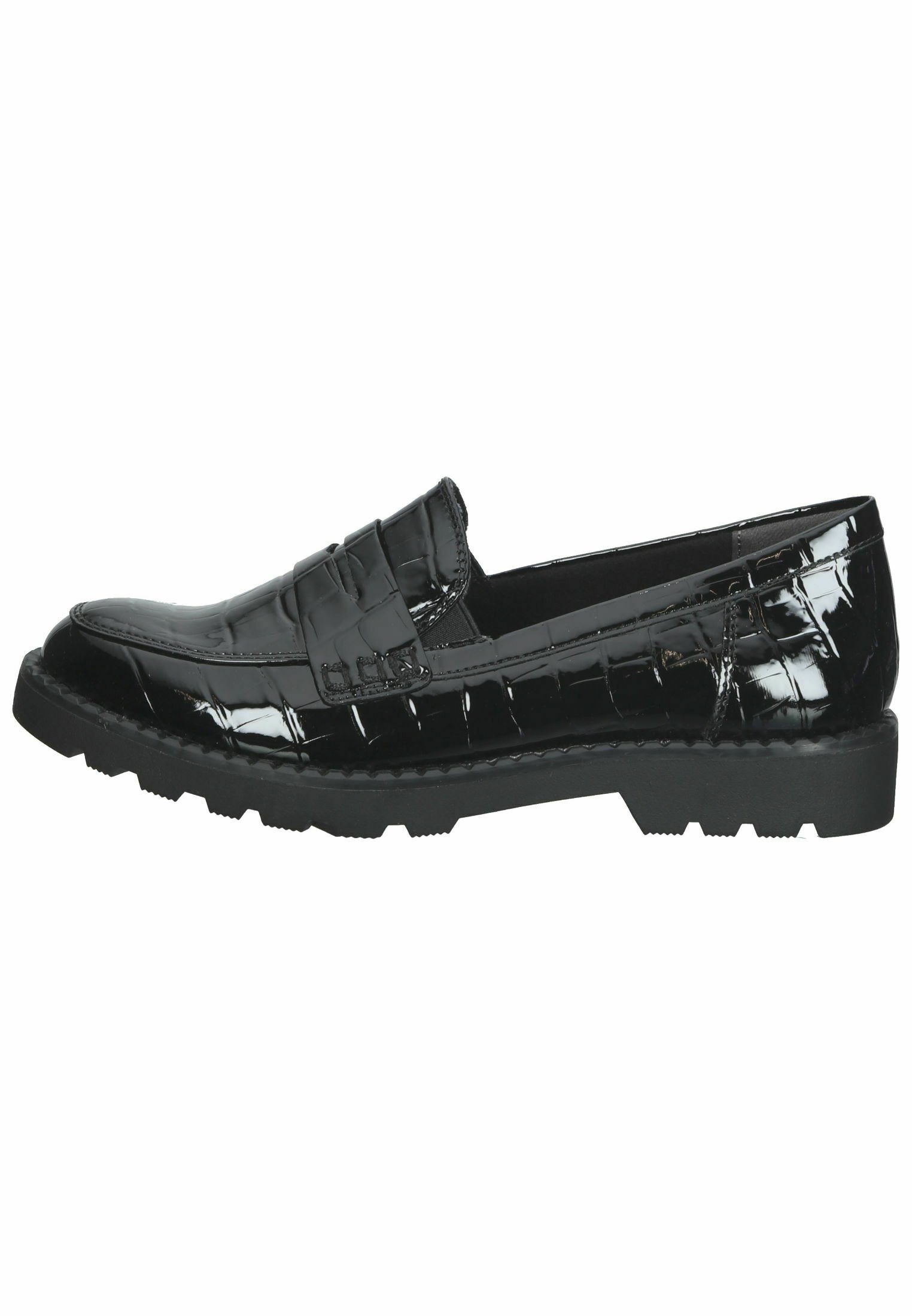 Tamaris Instappers - blk/croco pat/zwart - Zalando.nl