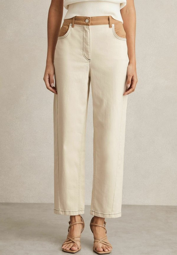 MADDIE- COLOURBLOCK - Jeans Straight Leg - ecru