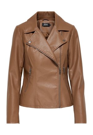 Imitatieleren jas - cognac