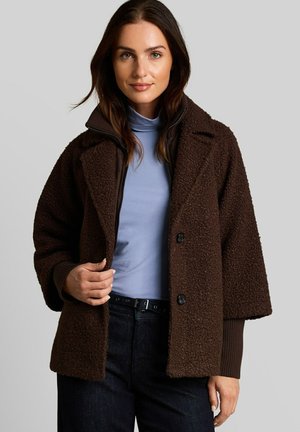 TOM TAILOR, COSY CAPE JACKET - Winter jacket - java dark brown boucle