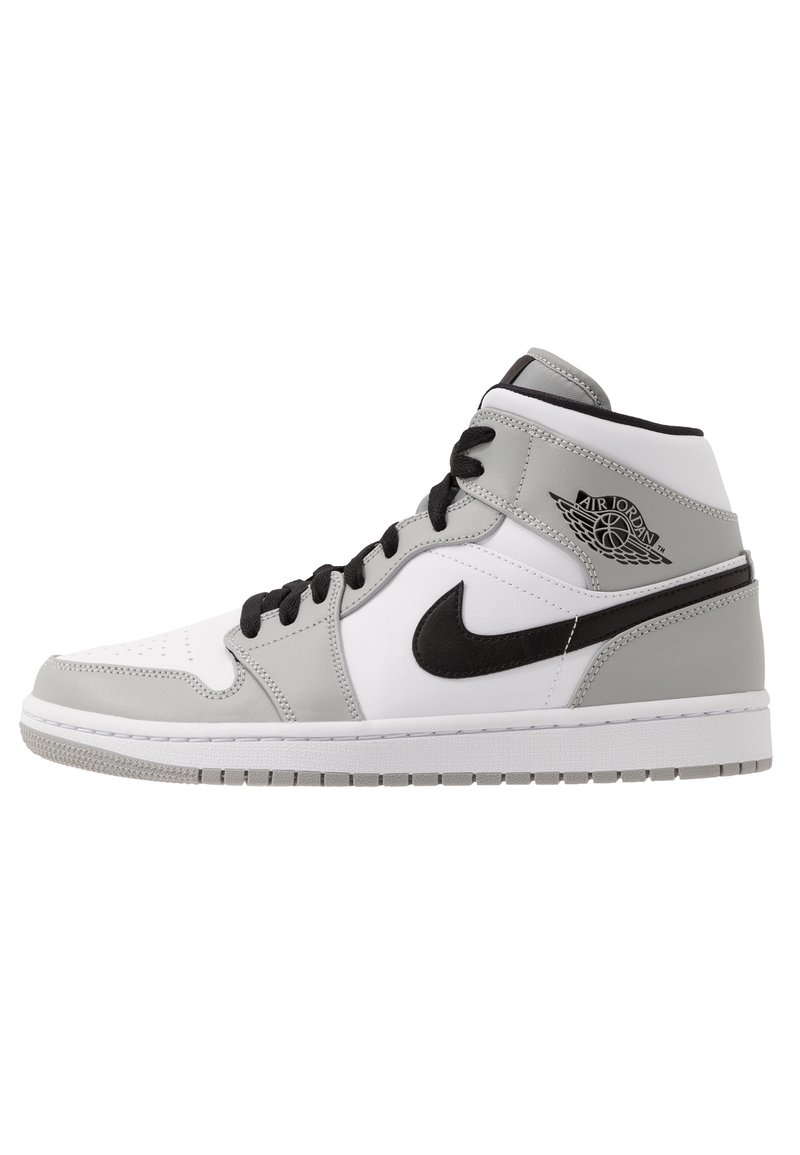 Jordan AIR JORDAN 1 MID - Sapatilhas de cano alto - light smoke grey/black/white