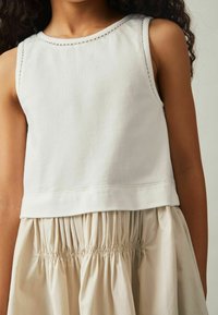 Reiss REISS WREN COTTON LAYERED SLEEVELESS MIDI DRESS - Päevakleit - neutral