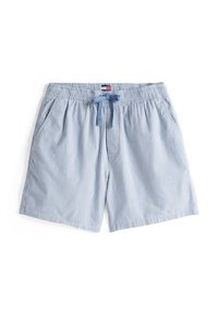 Lyseblå striped shorts laget av myk stoff med elastisk midje og snor. Har sidelommer og en avslappet passform.