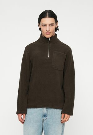 JORIBIZA HALF ZIP - Polárpulóver - dark brown