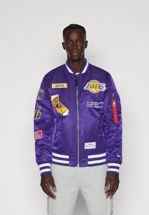NBA ALPHA INDUSTRIES LOS ANGELES LAKERS JACKET - Outdoorová bunda - lilac