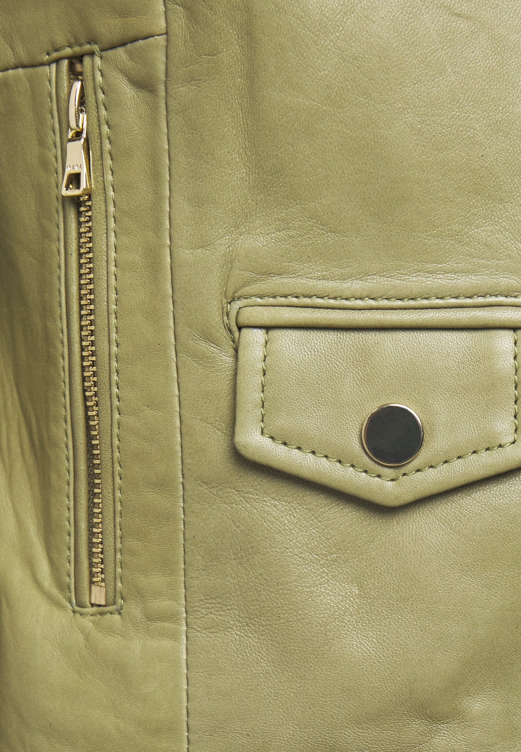 Ibana FABIENNE Leren jas mossgreenolijfgroen Zalando.nl Ibana FABIENNE Leren jas mossgreenolijfgroen Zalando.nl