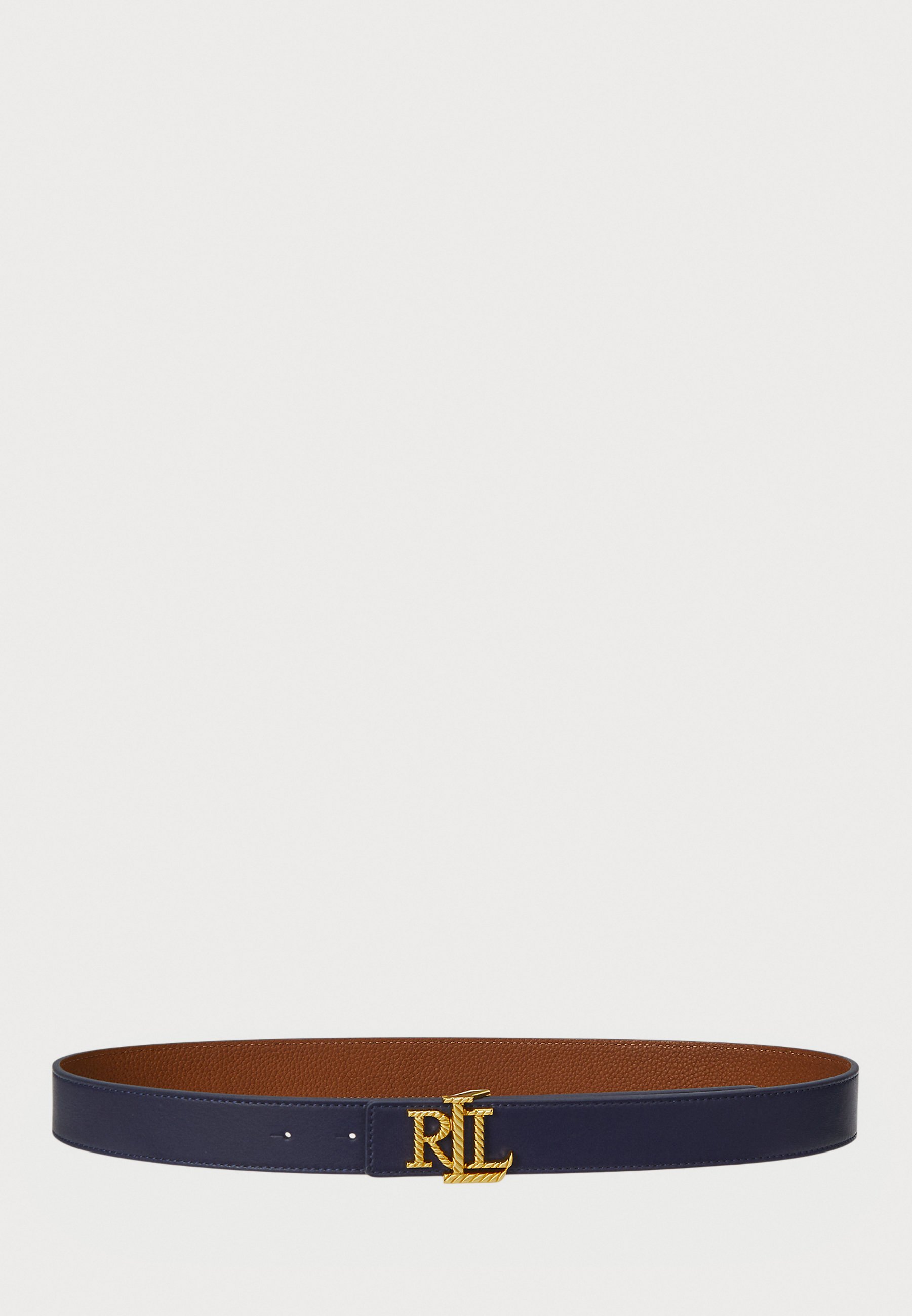 Ralph Lauren dark blue leather golden buckle belt Leather belt Lauren Ralph Lauren Black size S International  main image 4
