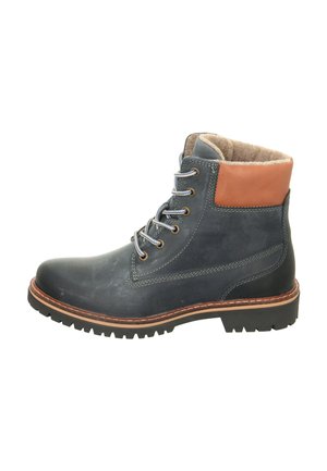 Lace-up ankle boots - dark blue