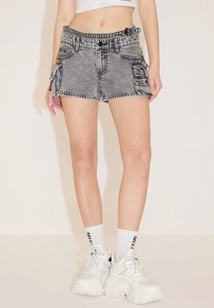 Denim shorts - black