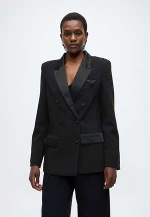 SLOANE SATIN DETAIL BLAZER - Blazer - black