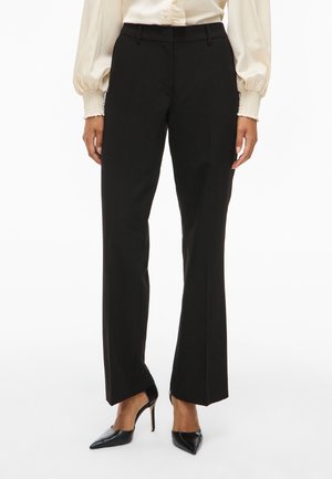 VILA VIANNYS RW TES - Nadrágok - black beauty