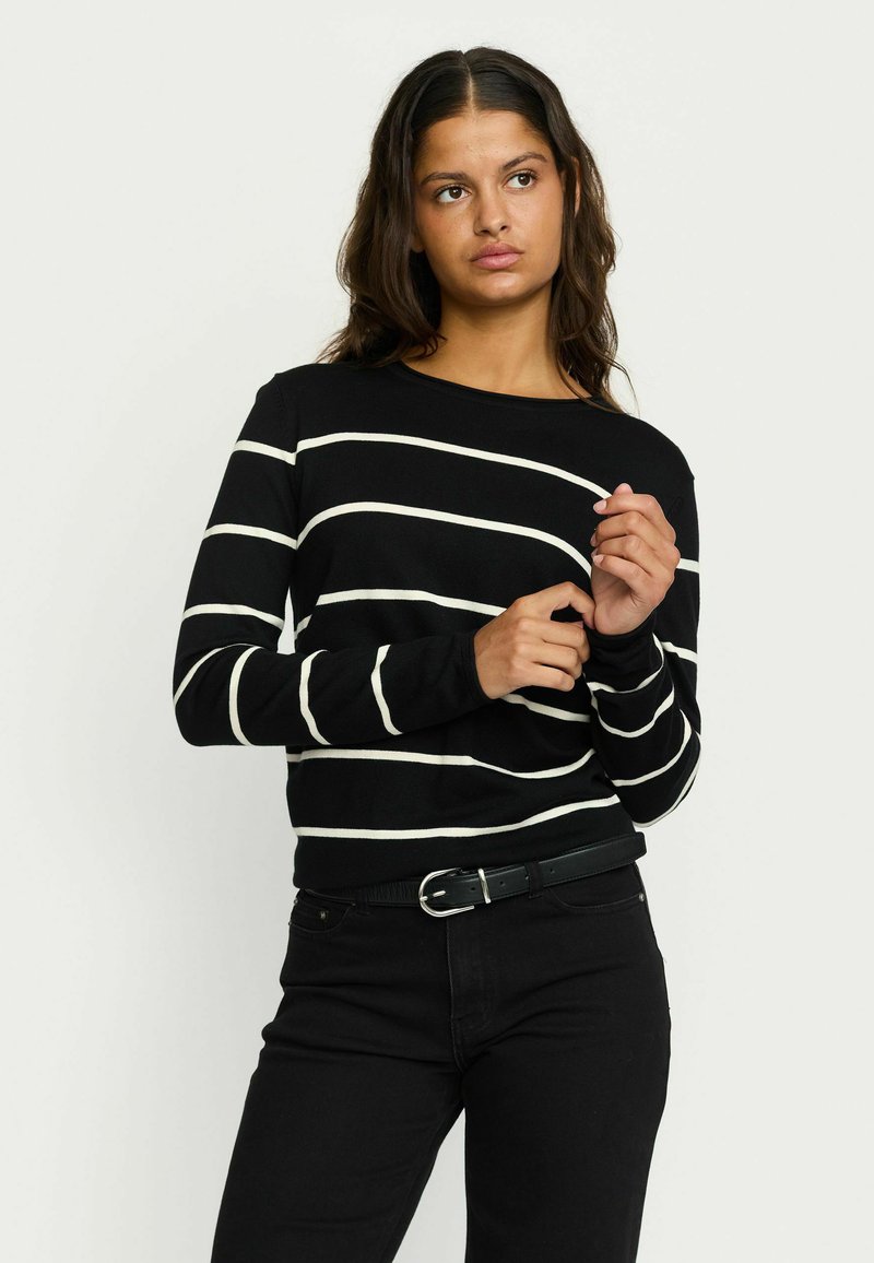 Soft Rebels MARLA ROLL EDGE STRIPE - Pullover - black