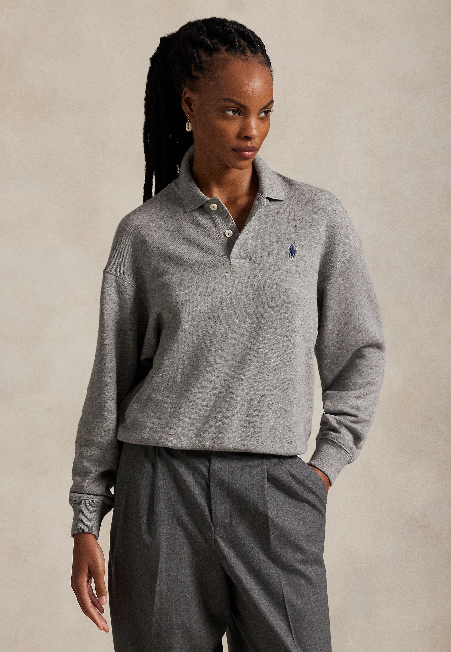 Polo Ralph Lauren POLO-COLLAR PULLOVER - Sweatshirt - dark vintage