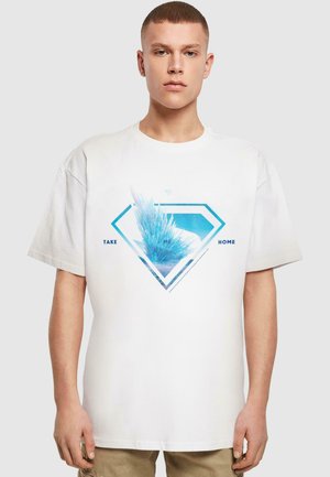 SUPERMAN LOGO SVALBARD TAKE ME HOME HEAVY  - Print T-shirt - white