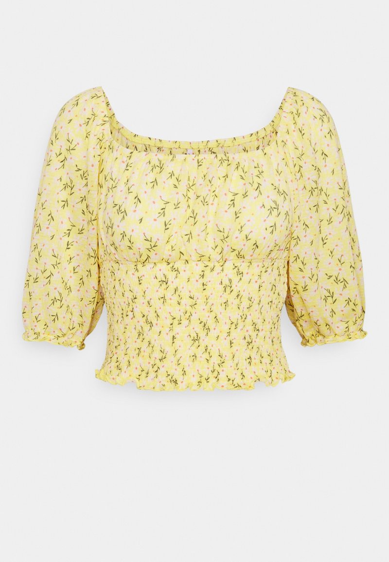 ONLY T-shirt med print - yellow