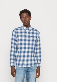 Lee CLEAN WESTERN - Camisa - blue/offwhite