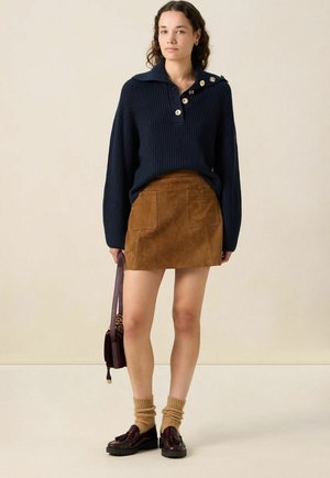 Leren rok - braun