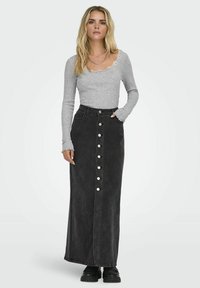 ONLY ONLXENA BOX JRS - Langarmshirt - light grey melange