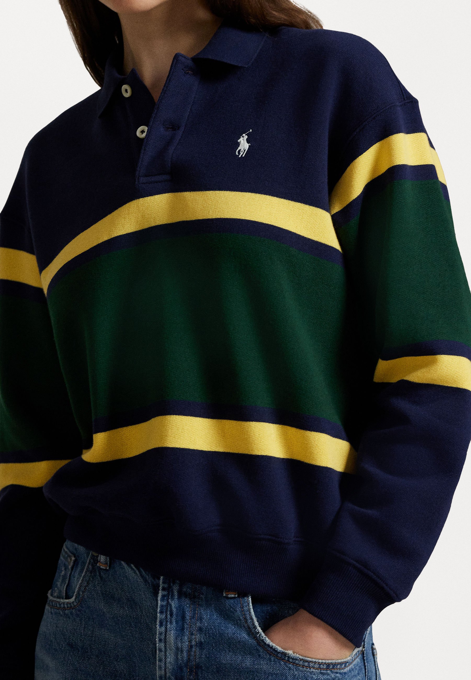 売れ筋商品|||ラルフローレン パーカー・スウェットシャツ レディース アウター WIMBLEDON CREST FRENCH TERRY V NECK - Sweatshirt - refined navy Wimbledon Crest French Terry V-Neck for Men | Ralph Lauren® KW