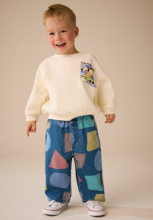 Next, SHORTS - Relaxed fit jeans - mid blue shapes