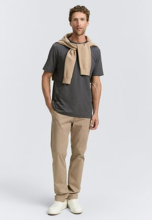 TOM TAILOR, DOUBLE PACK CREW NECK TEE - T-Shirt basic - dark grey melange