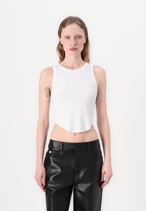 Good American MICRO TANK - Μπλούζα - white