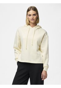 Pieces CHILLI HOODIE - Luvtröja - white pepper