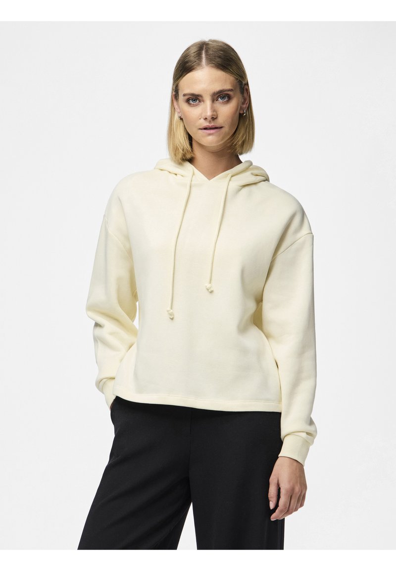 Pieces CHILLI HOODIE - Luvtröja - white pepper