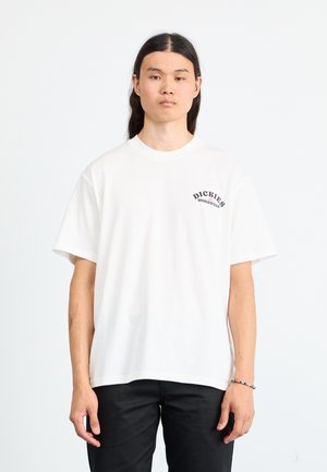 Dickies LUCASVILLE TEE - Marškinėliai su spaudiniu - white