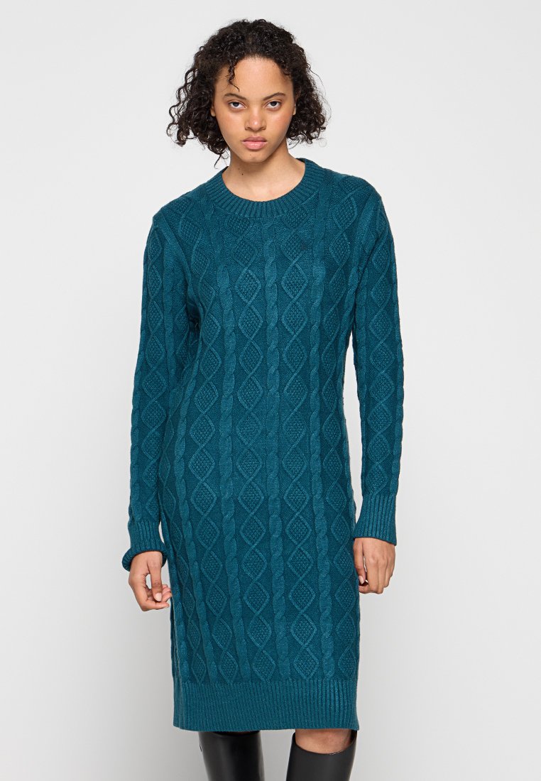 Apart Gebreide jurk donkergroen