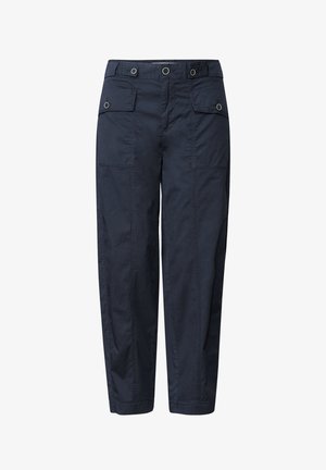 Street One, HIGH-WAISTED BARREL-LEG PANTS IN A CASUAL FIT - Bukser - darkest blue