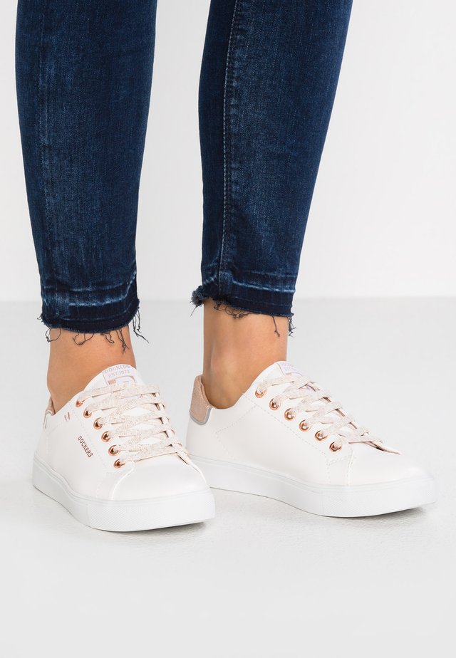 Sneakers laag - weiß/rosegold