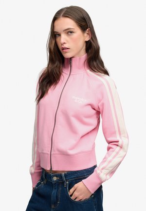 Superdry & Co, SUPERDRY SIDE STRIPE TRACK TOP.. - Sweater met rits - sea pink