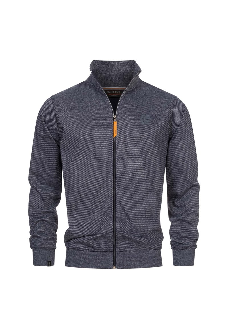 Indicode Heren INYanic Cardigan | Sweatjack met opstaande kraag Navy M