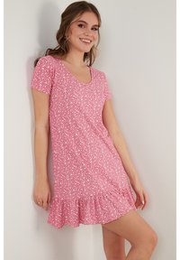 LELA - MINI  - Freizeitkleid - fuchsia Thumbnail-Bild 1