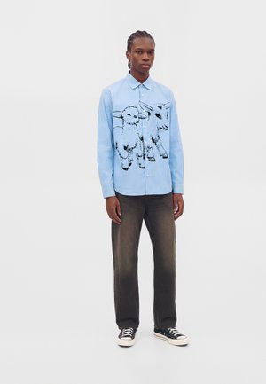 Obey Clothing, BILLY - Риза - light blue/multi-coloured