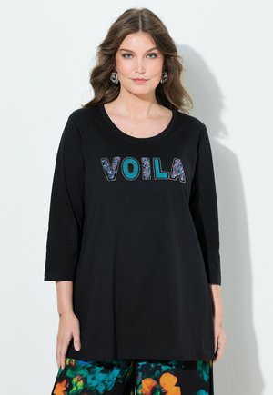 A-LINIE VOILA APPLIKATION 3/4-ARMEL - Langarmshirt - black