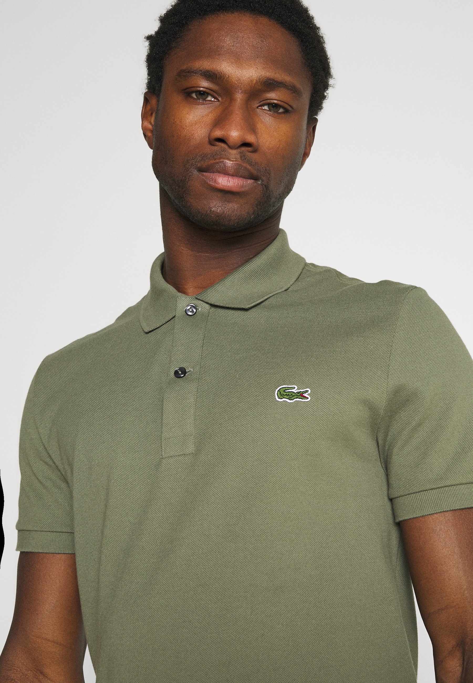 khaki lacoste polo shirt
