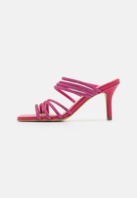 Pantoletai su kulnu - deep fuchsia
