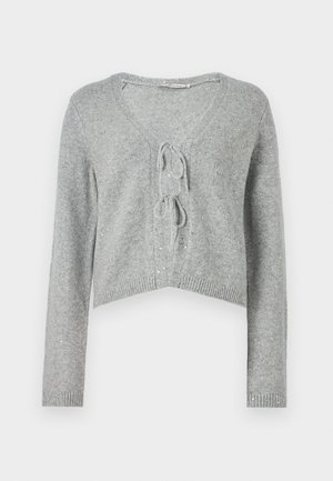 Abercrombie & Fitch Lurex Tie-Front Cardigan - Cardigan - grey