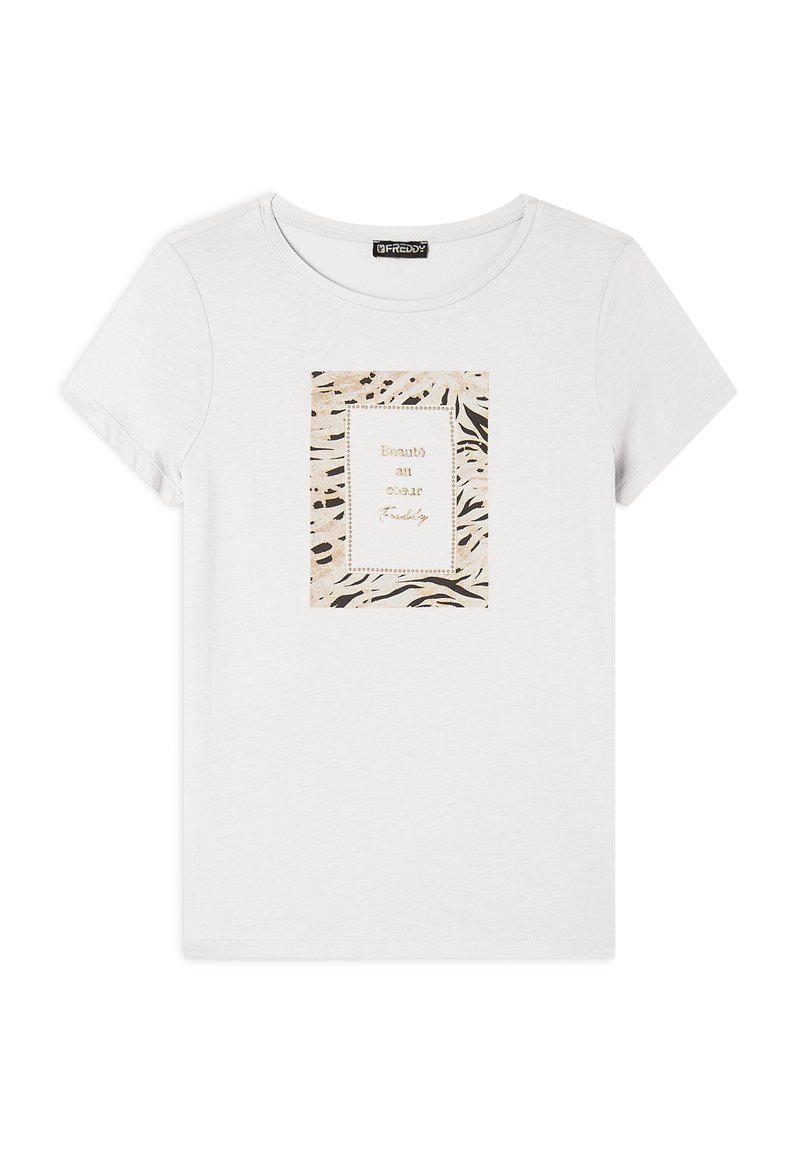 Freddy Camiseta estampada - white sand zebra animalier