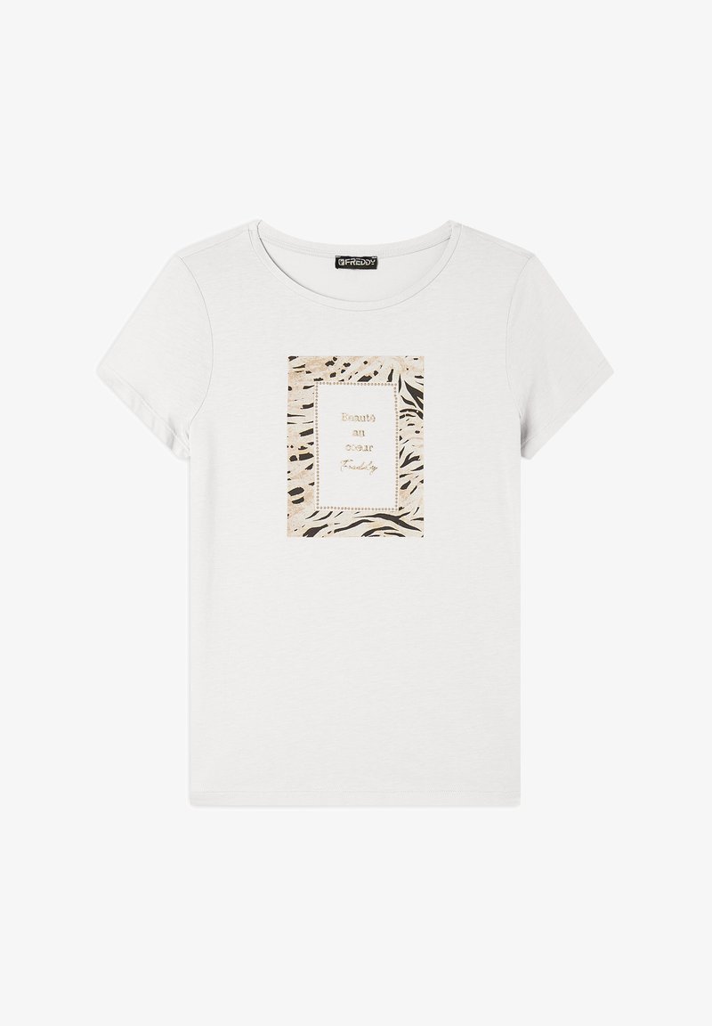 Freddy Camiseta estampada - white sand zebra animalier