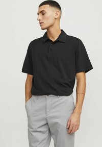 Jack & Jones PREMIUM PREMIUM EINFARBIG  - Polo marškinėliai - black onyx