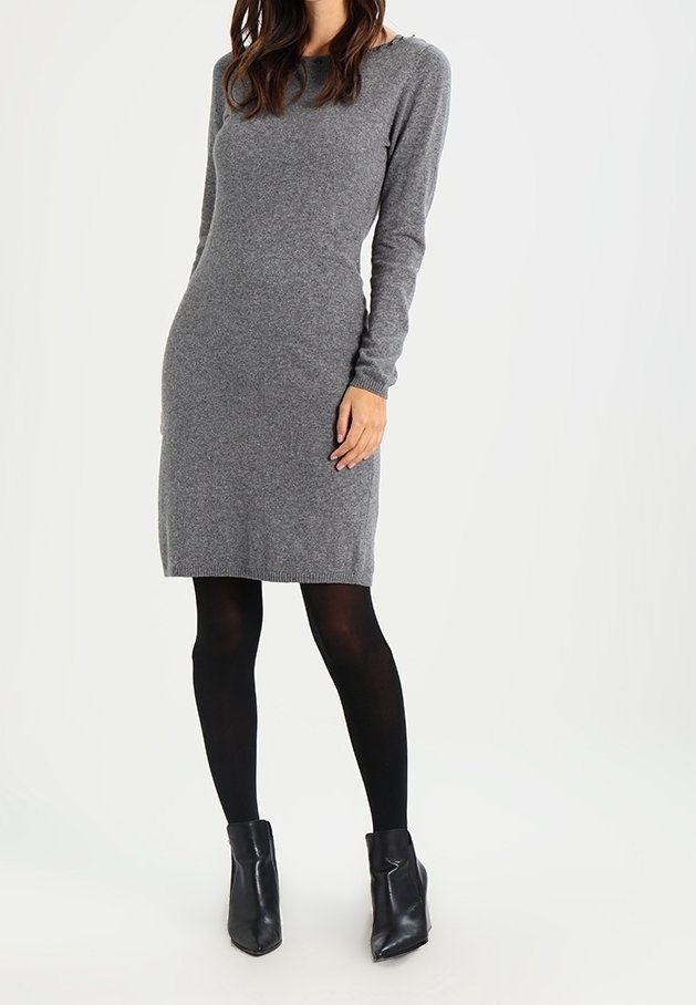 grey jumper dress with tights Veronica Stretchy Sweater Dress (More Colors) main image 1