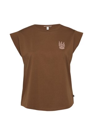 QS, T-SHIRT - T-shirt imprimé - braun