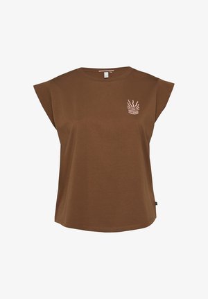 QS, T-SHIRT - T-shirt imprimé - braun