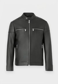 JACKET - Veste en cuir - black