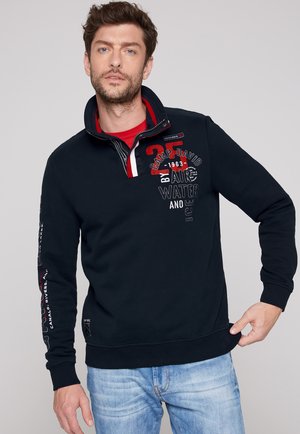 TROYER- MIT TAPES UND ARTWORKS - Sweatshirt - frozen navy
