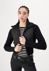BDG Urban Outfitters SHRUNKEN ZIP THROUGH - Bomber jakna - black