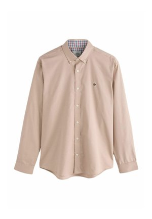 REGULAR FIT - STRETCH OXFORD LONG SLEEVE - Hemd - stone natural